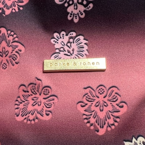 Parke &‎ Ronen | Burgundy Marquetry Print 6" Catalonia Stretch Sz 31 - Picture 3 of 8